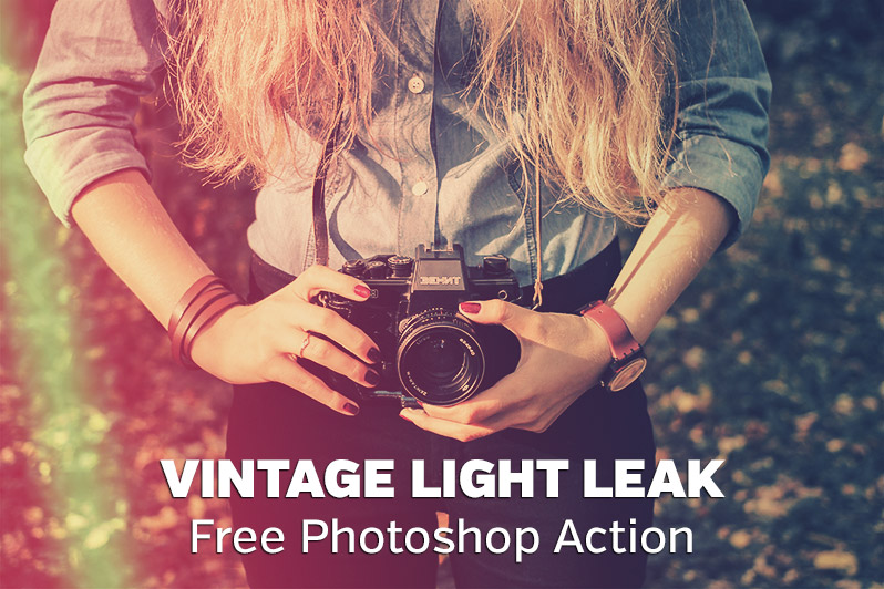 Free Vintage Light Leak Photoshop Action