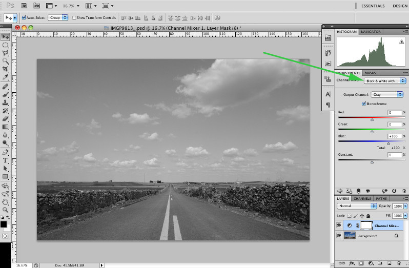 How to Convert Photos to Black and White with the Channel Mixer in Photoshop