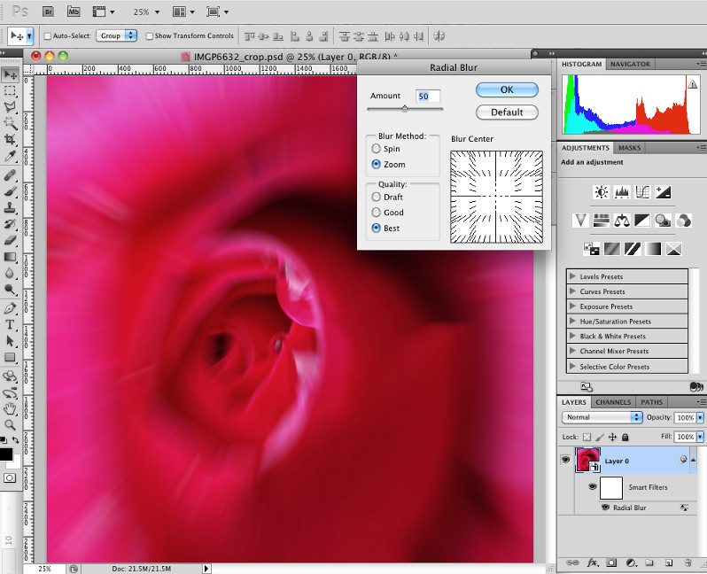 Introduction to Radial Blur in Photoshop
