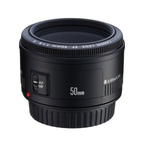 The Canon "nifty fifty" lens is a staple among many photographers.  Photo courtesy of Canon