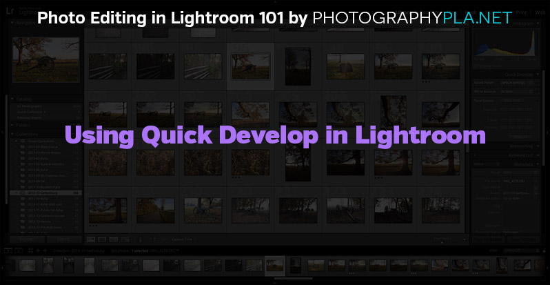 Using Quick Develop in Lightroom