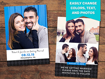Charcoal Save the Date Template