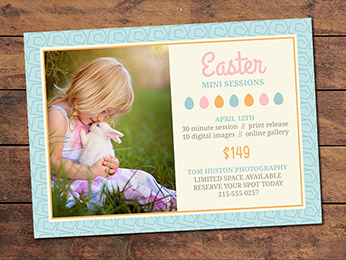 Easter Mini Session Card Template