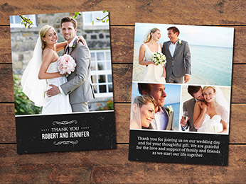 Classic Wedding Thank You Card Template